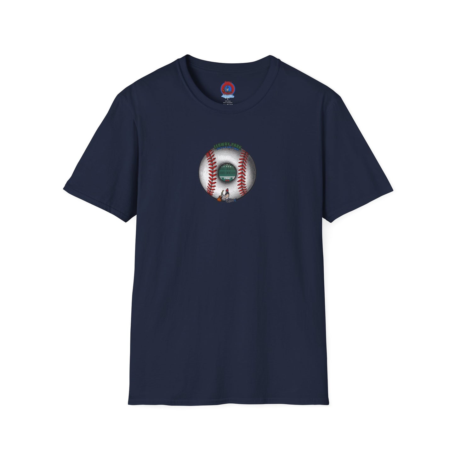 Classic Donut Tee - Unisex Soft-Style - "Phenway Ballpark Donuts" - white/red major league donut - variant 6