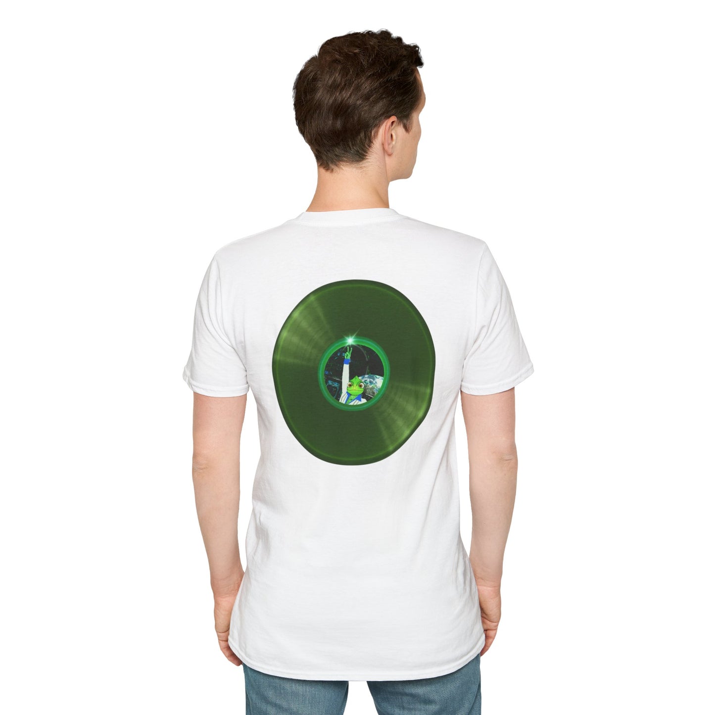 Classic Donut Tee - Unisex Soft-Style - "Rutherford's Staying Alive" - series 1.0 - variant 2 - green donut