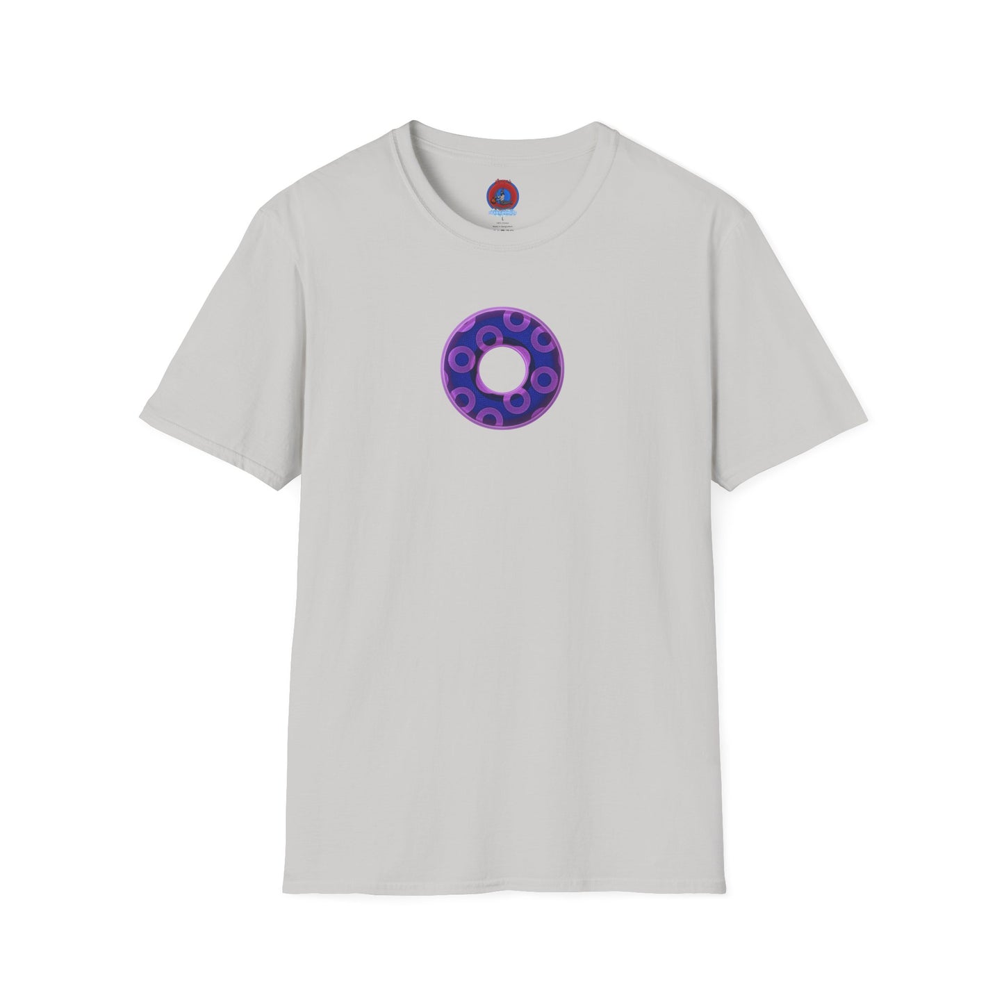 Plain Donuts/Unisex Soft-Style - "Plain Rustic Paradoxical Donuts" - light purple/dark blue donuts