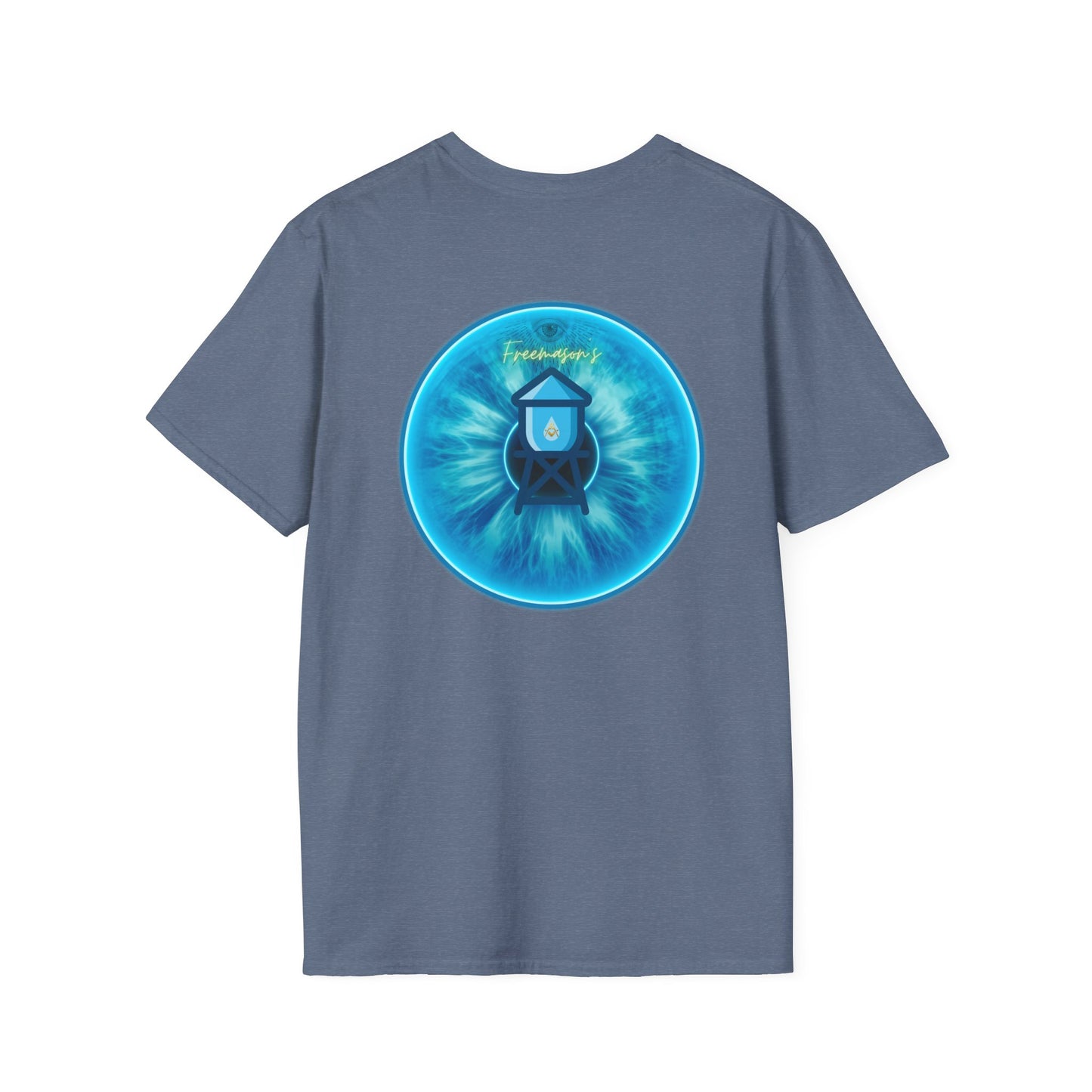 Classic Donut Tee - Unisex Soft-Style - "The Peering Donut of Opacity" - light blue idonut - variant 1
