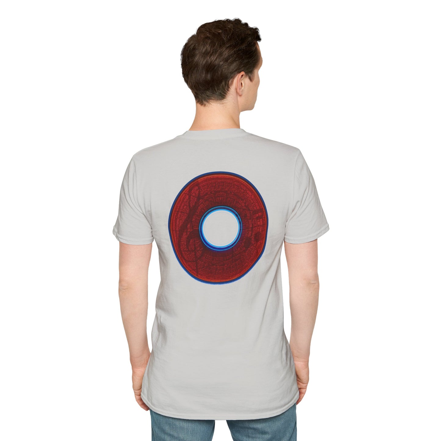 Classic Donut Tee - Unisex Soft-Style - "The Musically Gifted Donut" - red donut - series 1.0