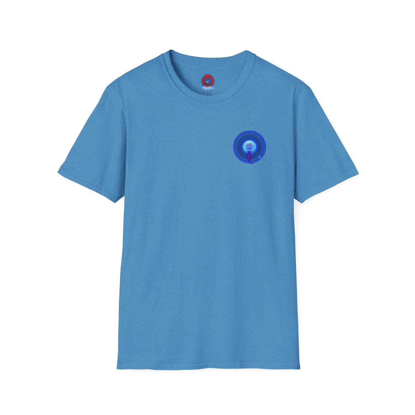 Classic Donut Tee - Unisex Soft-Style - "Cats: The Donut" - rustic blue/blue donut - variant 2