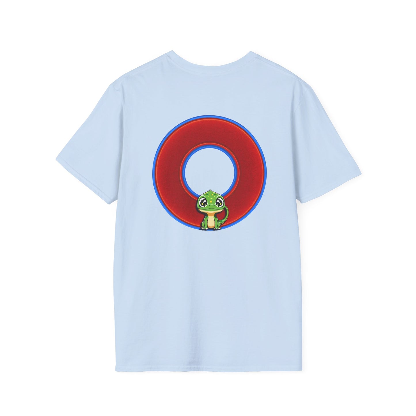 Classic Donut Tee - Unisex Soft-Style - "Little Baby Rutherford's Splendorous Tee" - vivid red donut