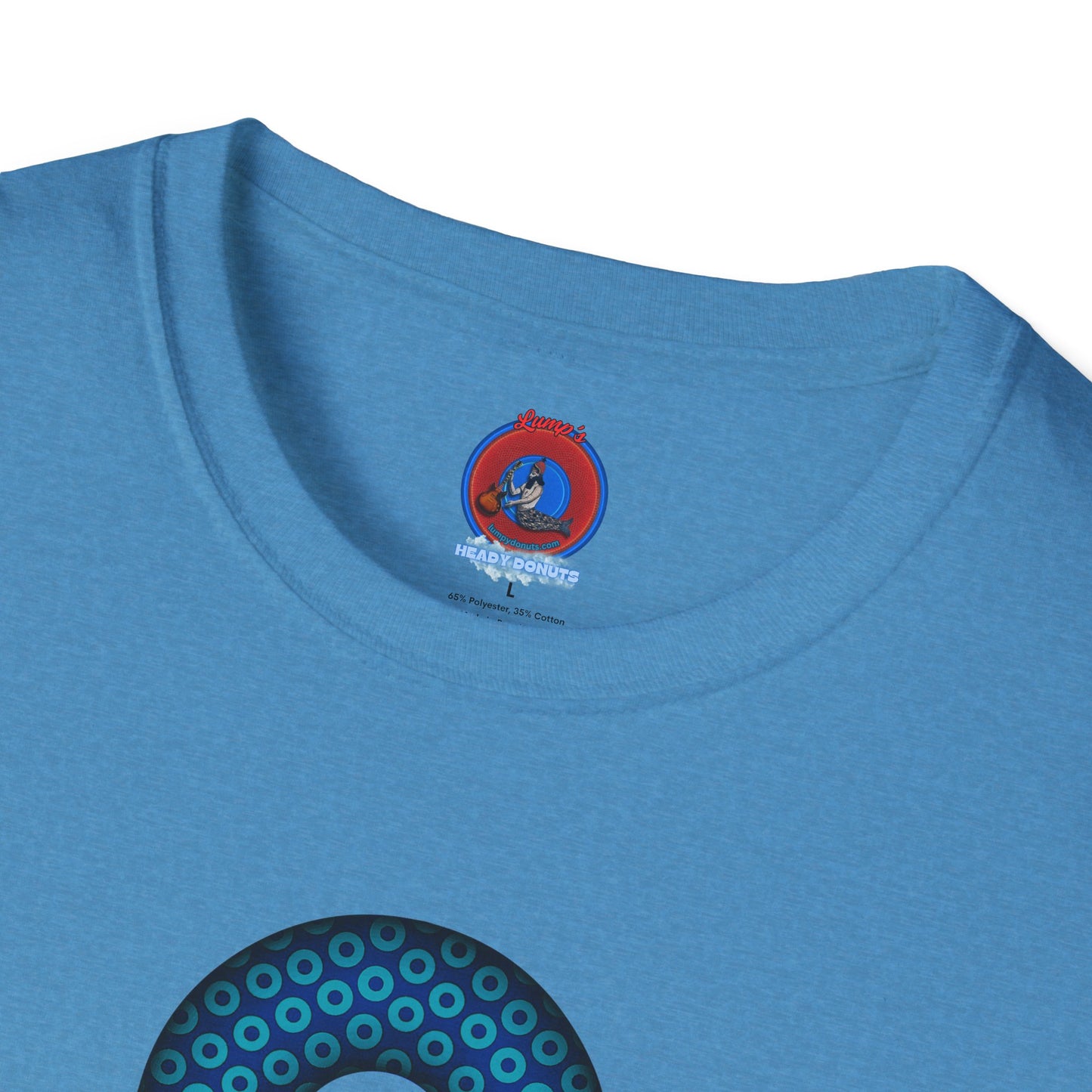 Plain Donuts/Unisex Soft-Style - "Plain Paradoxical Grided Donuts" - light blue/dark blue donuts