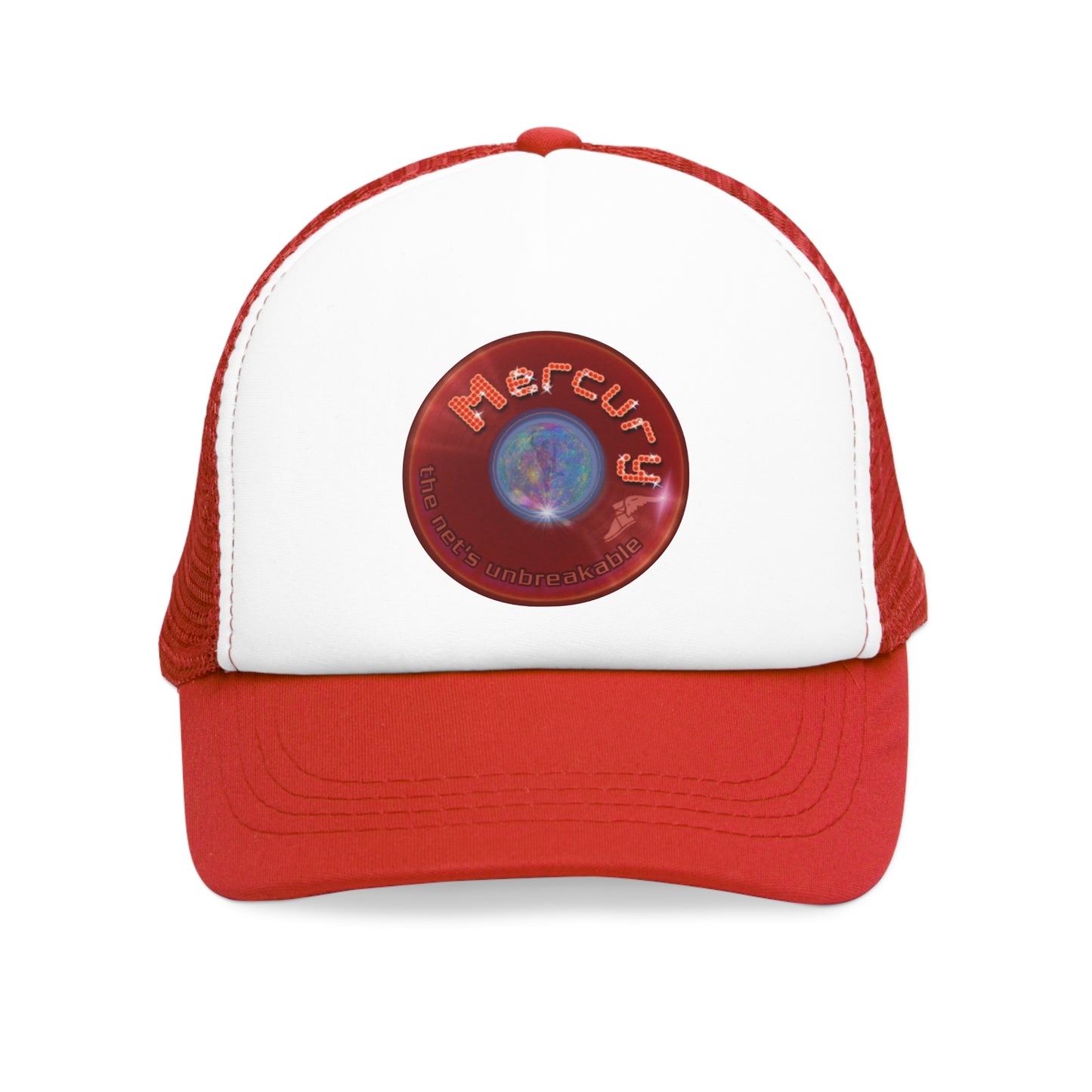 Lumpy Trucker Hat - Deity Series - "Mercury's Donuts of the Gods" - variant 2 - red donut