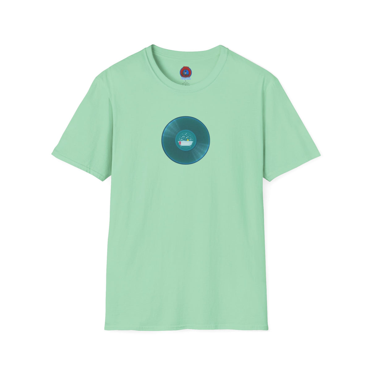 Classic Donut Tee - Unisex Soft-Style - "Bathtub Fun" - dark aquamarine donut