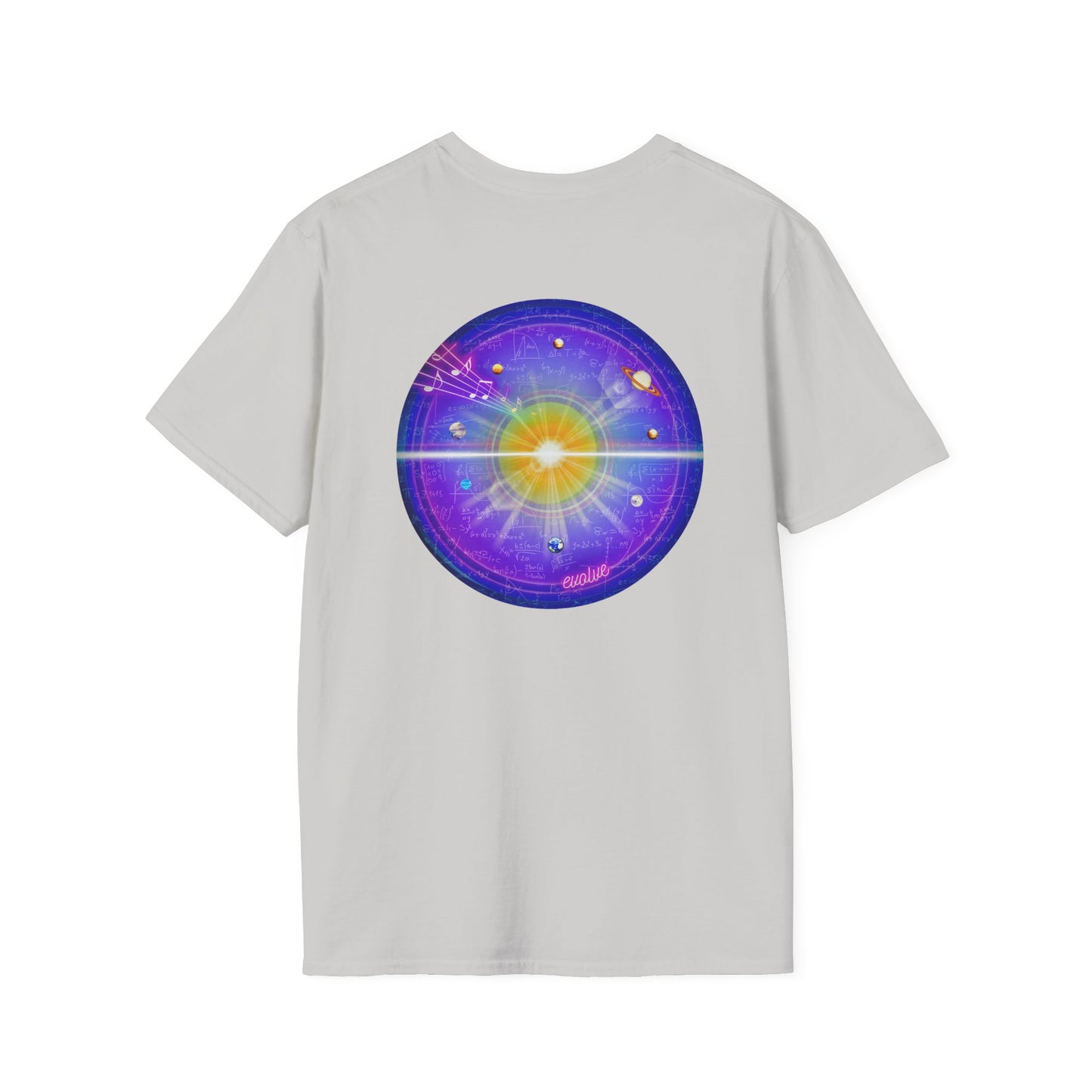 Classic Donut Tee - Unisex Soft-Style - "The Quite Profound Donut" - series 1.0  - blue/purple/magenta donut