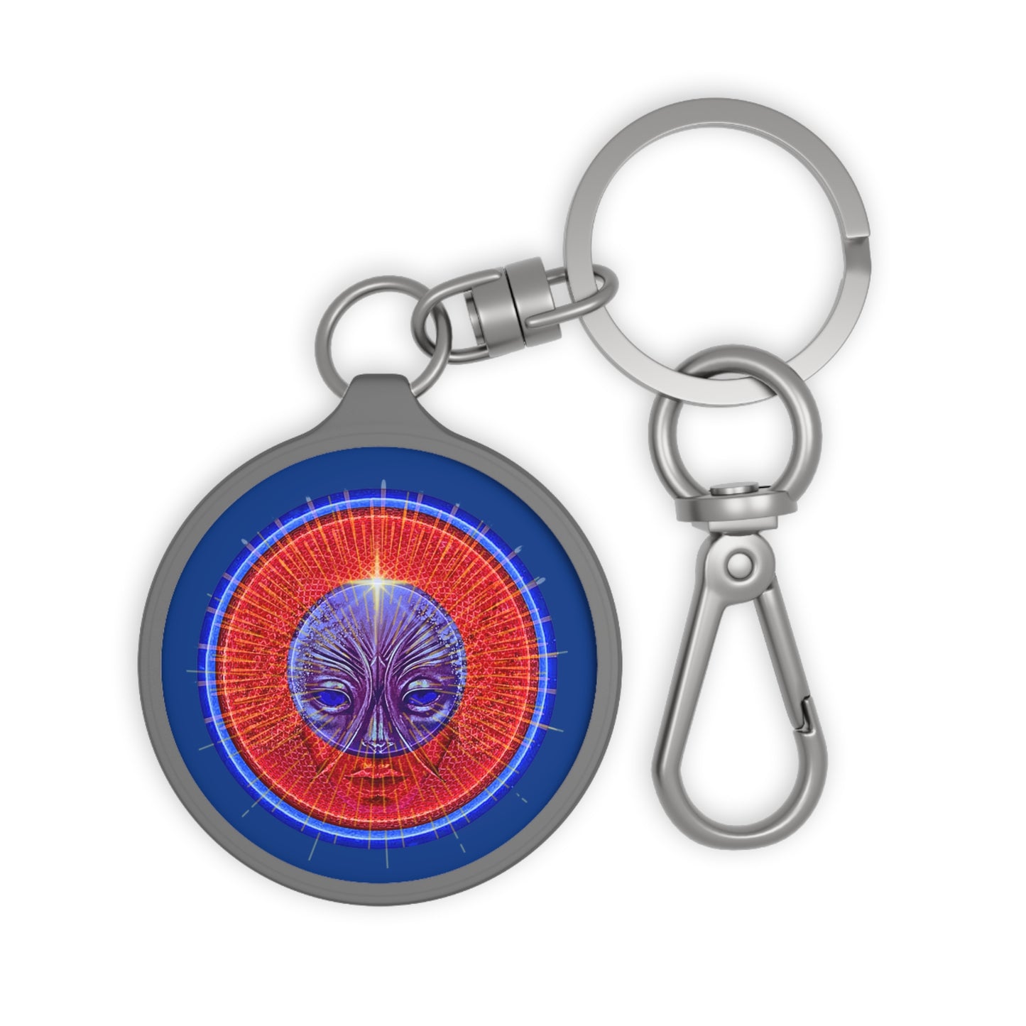 Lumpy Donut Keychain - "Conjurers of Awesome" - series 1.0 - variant 1 -  red rustic donut