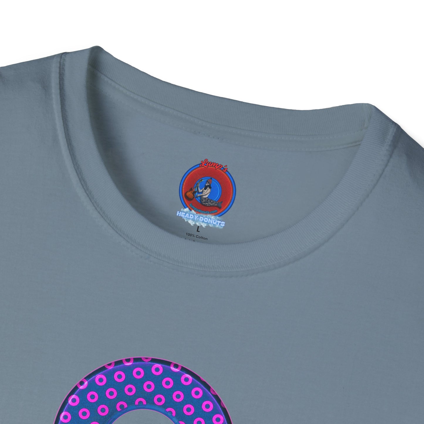 Plain Donuts/Unisex Soft-Style - "Plain Electric Paradoxical Donuts" - pink/dark blue donuts