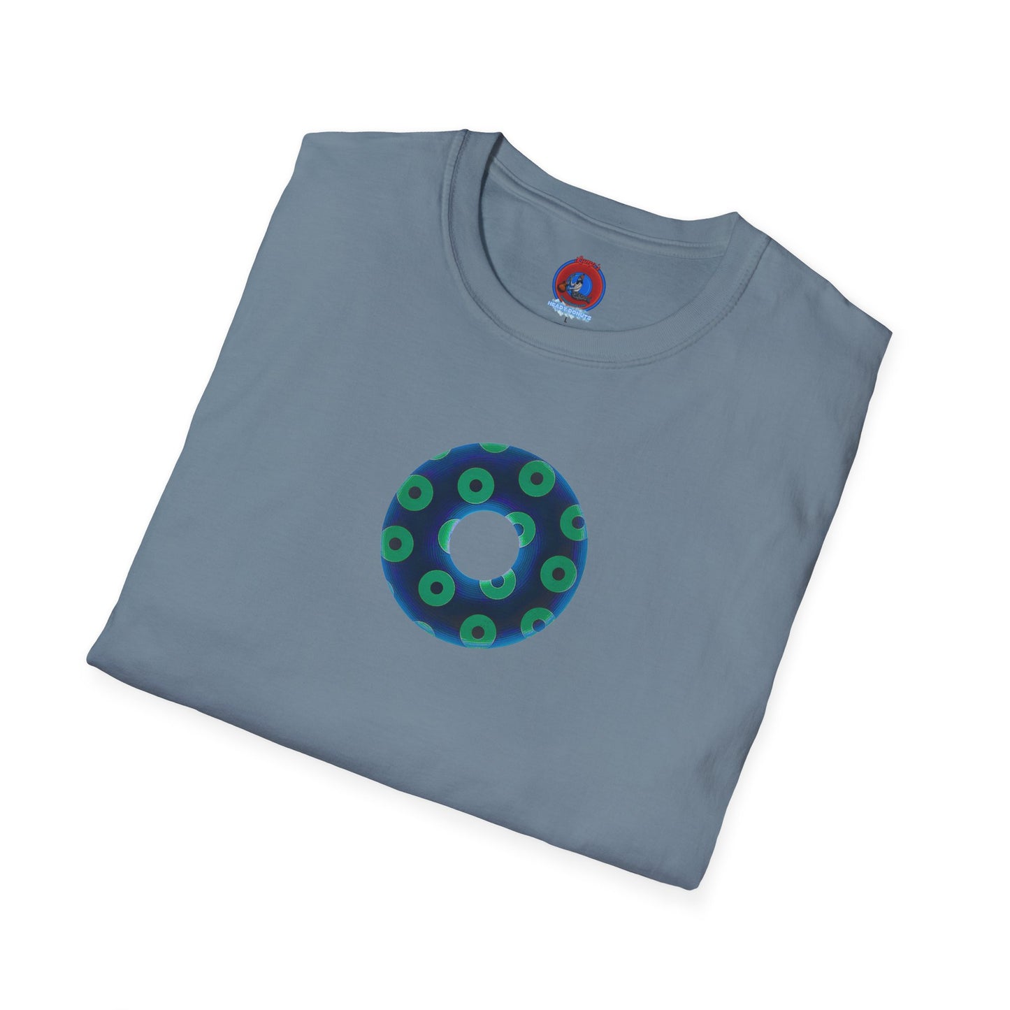 Plain Donuts/Unisex Soft-Style - "Plain Blimpy Paradoxical Donuts" - dark blue/jade green donuts