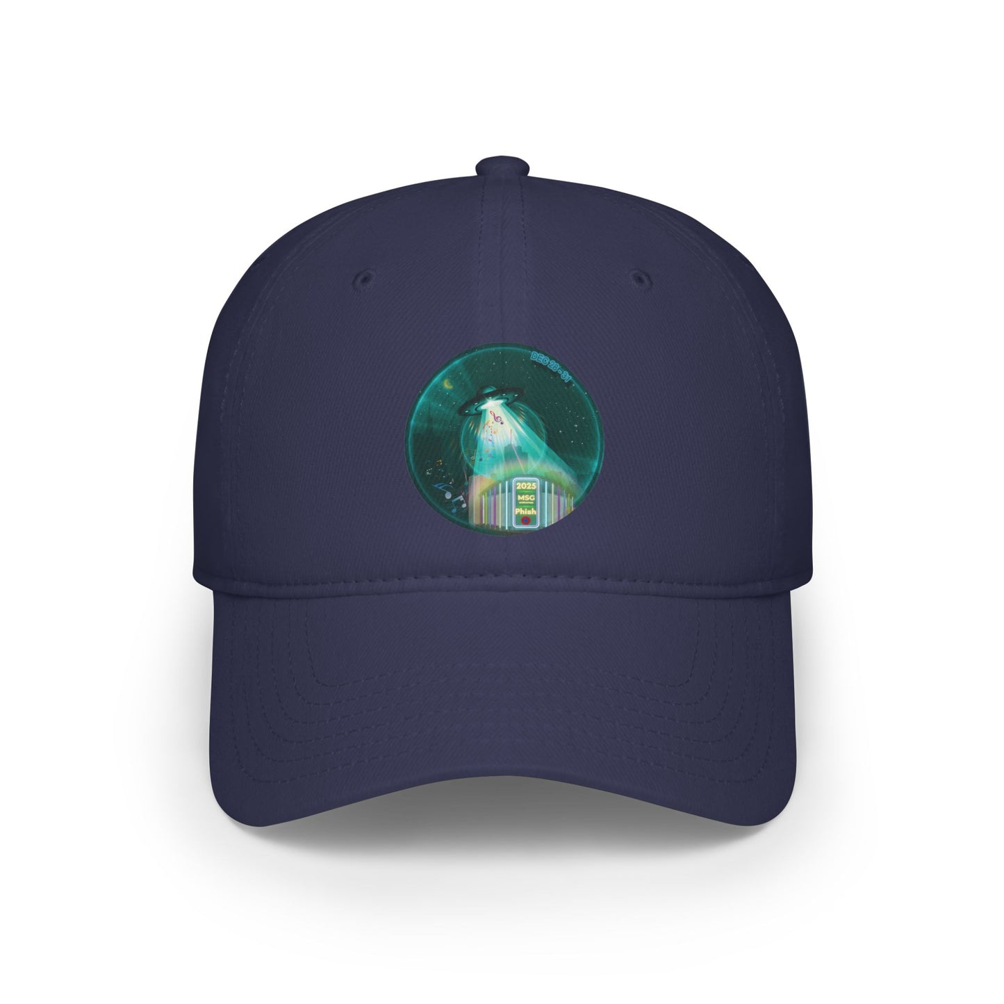 Lumpy Donut Baseball Cap - "Secret Ingredient in the Cap? MSG" - vivid teal donut w/
