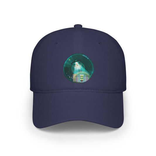 Lumpy Donut Baseball Cap - "2025: Secret Ingredient? MSG Of Course" - vivid teal donut w/
