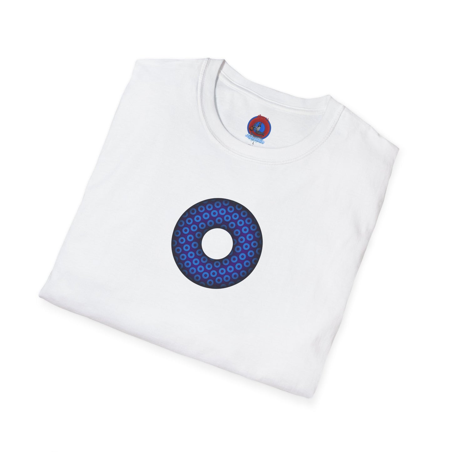 Plain Donuts/Unisex Soft-Style - "Plain Paradoxical Grided Donuts" - light blue/purple donuts