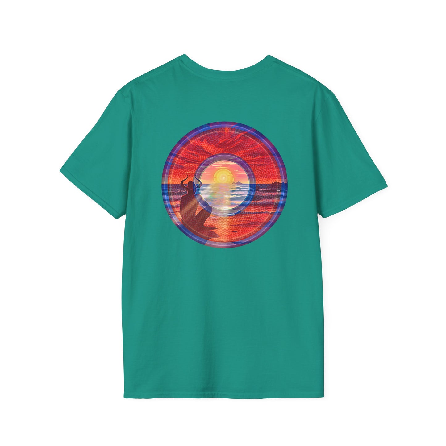 Classic Donut Tee - Unisex Soft-Style - "The Squirming Donut" - red picture donut