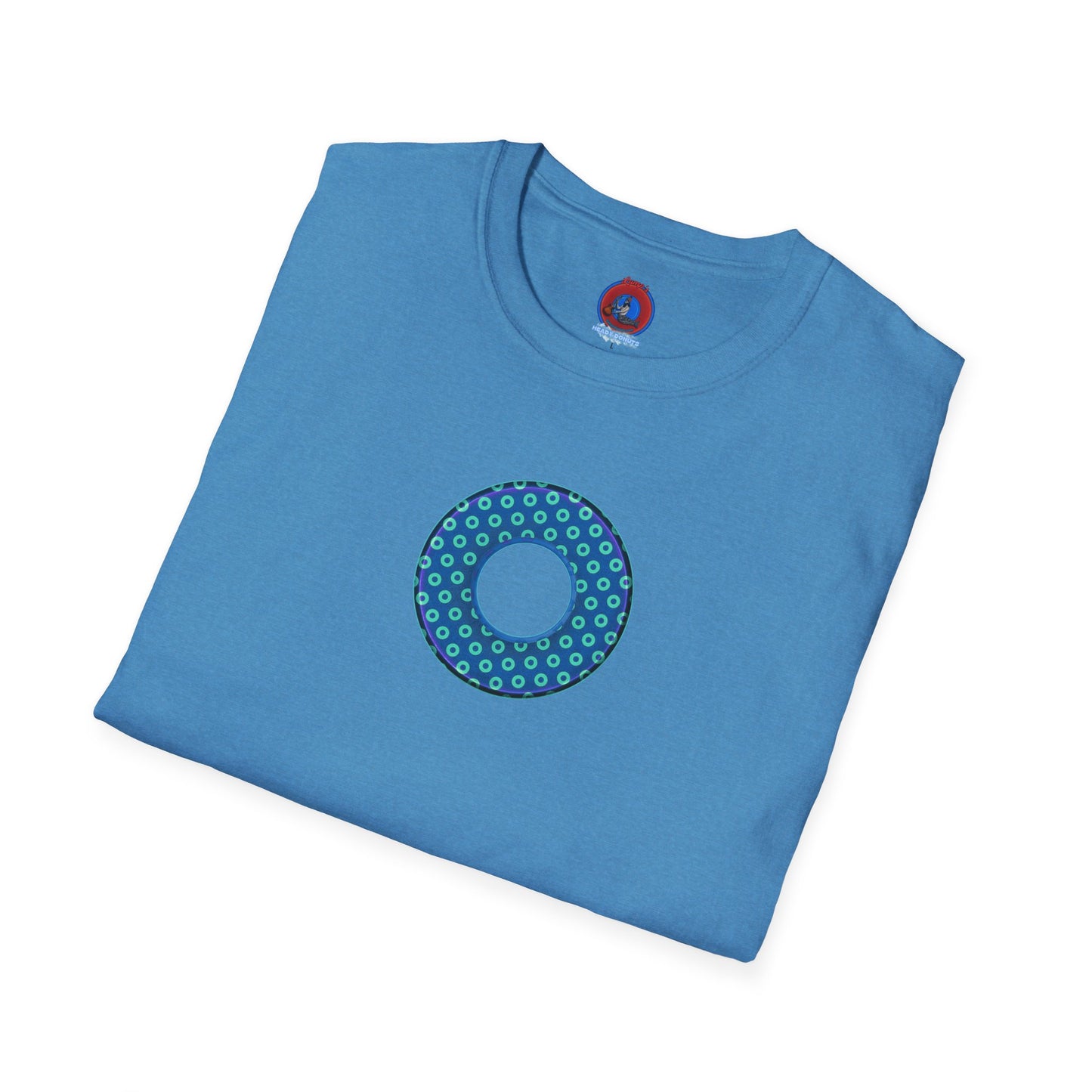 Plain Donuts/Unisex Soft-Style - "Plain Electric Paradoxical Donuts" - blue/seafoam green donuts