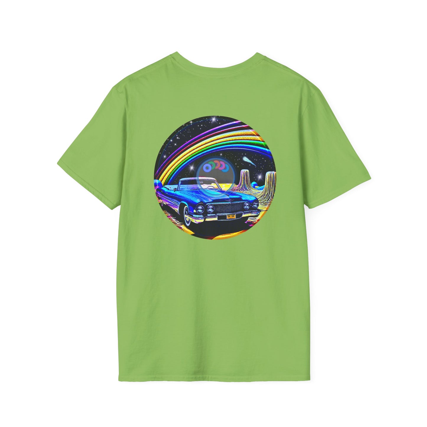 Classic Donut Tee - Unisex Soft-Style - "Halley's Caddy" - series 1.0  - variant 2 - black/picture donut