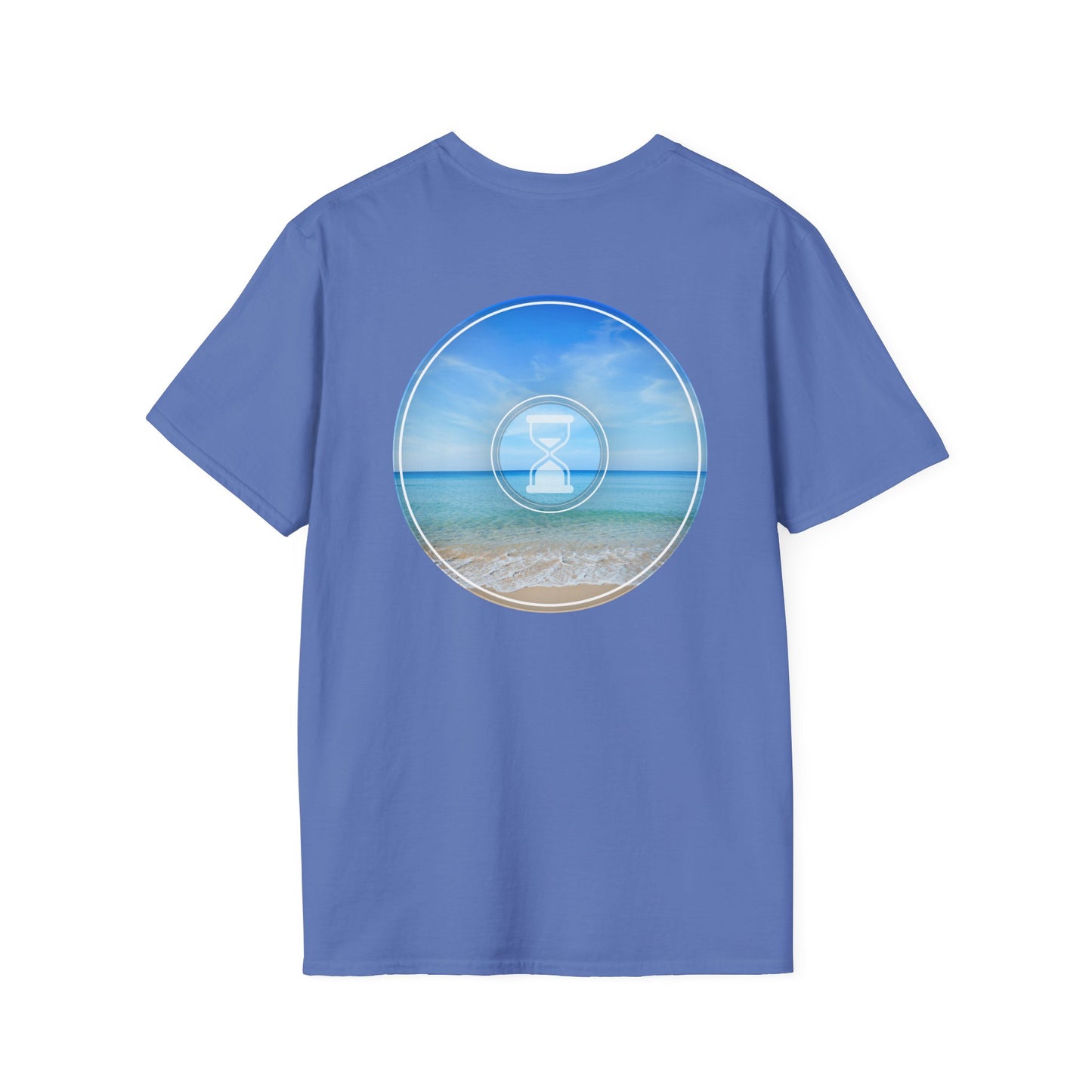 Classic Donut Tee - Unisex Soft-Style - "Still Loading Sand" - vivid blue  pic donut - variant 1