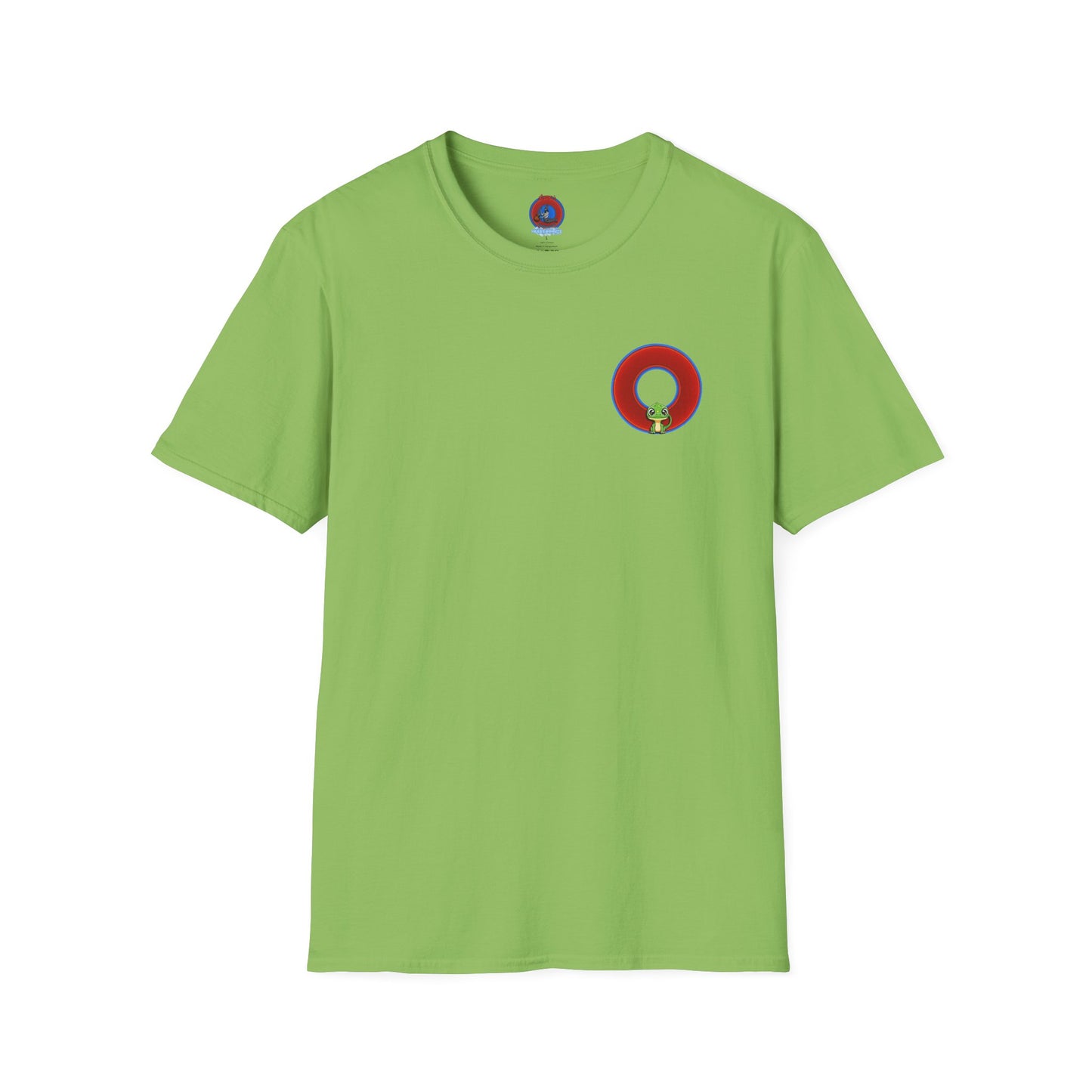 Classic Donut Tee - Unisex Soft-Style - "Little Baby Rutherford's Splendorous Tee" - vivid red donut