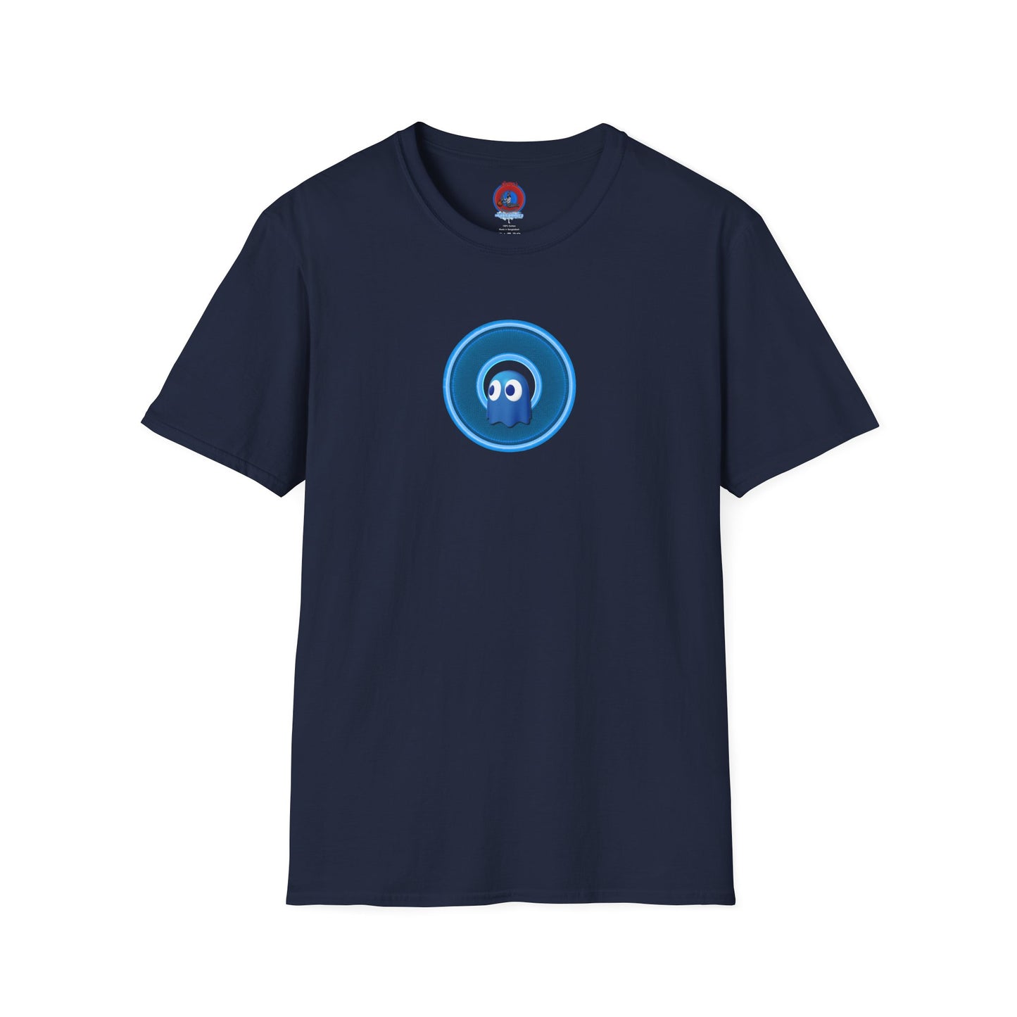 Classic Donut Tee - Unisex Soft-Style - "The Story of the Donut - a Ghostly Good Time" - variant 2 - blue/light blue rustic donut