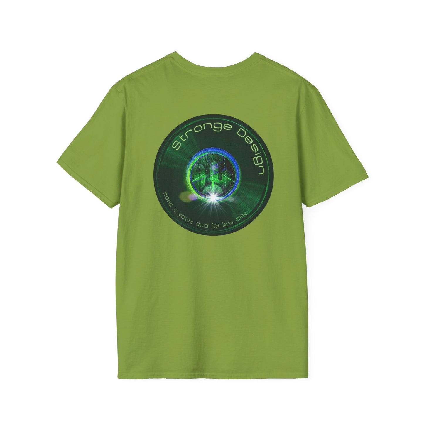 Classic Donut Tee - Unisex Soft-Style - "The Strangely Designed Donut Tee" - series 1.0 - green donut
