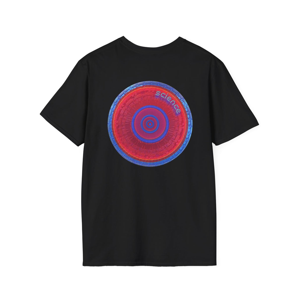 Classic Donut Tee - Unisex Soft-Style - "Tube Donuts" - series 1.0 - red donut/lighter blue bordering