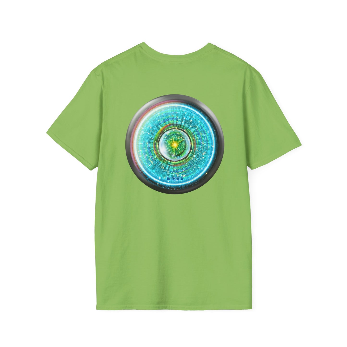 Classic Donut Tee - Unisex Soft-Style - "Donut of Life Tee" - vivid turquoise tube donut - variant 3