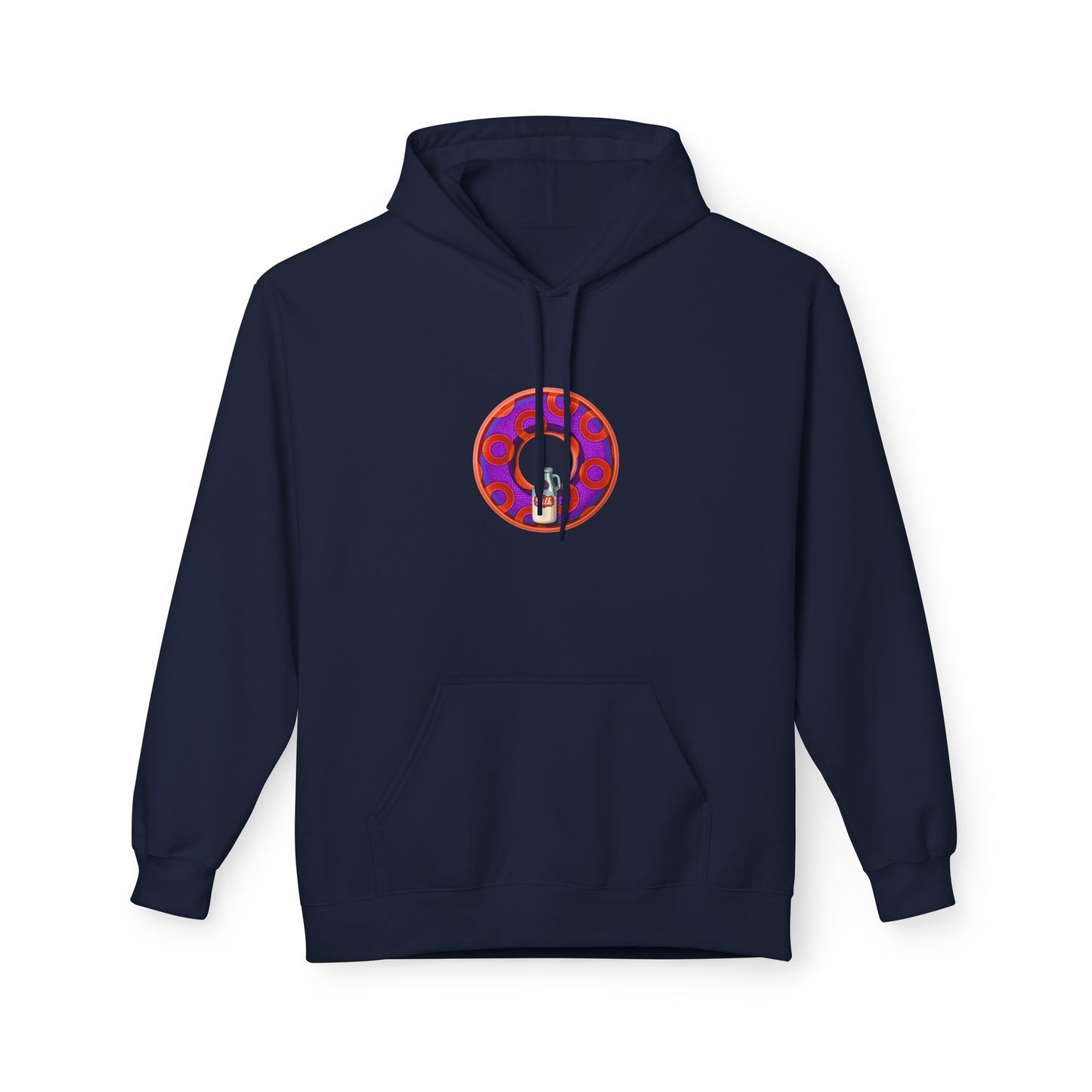 Fleece Harry Hoodies [Midweight Soft-style] - "Wooked Cream Dairy - YEMSG Donut" - blue/blue rustic paradox donut - variant 6