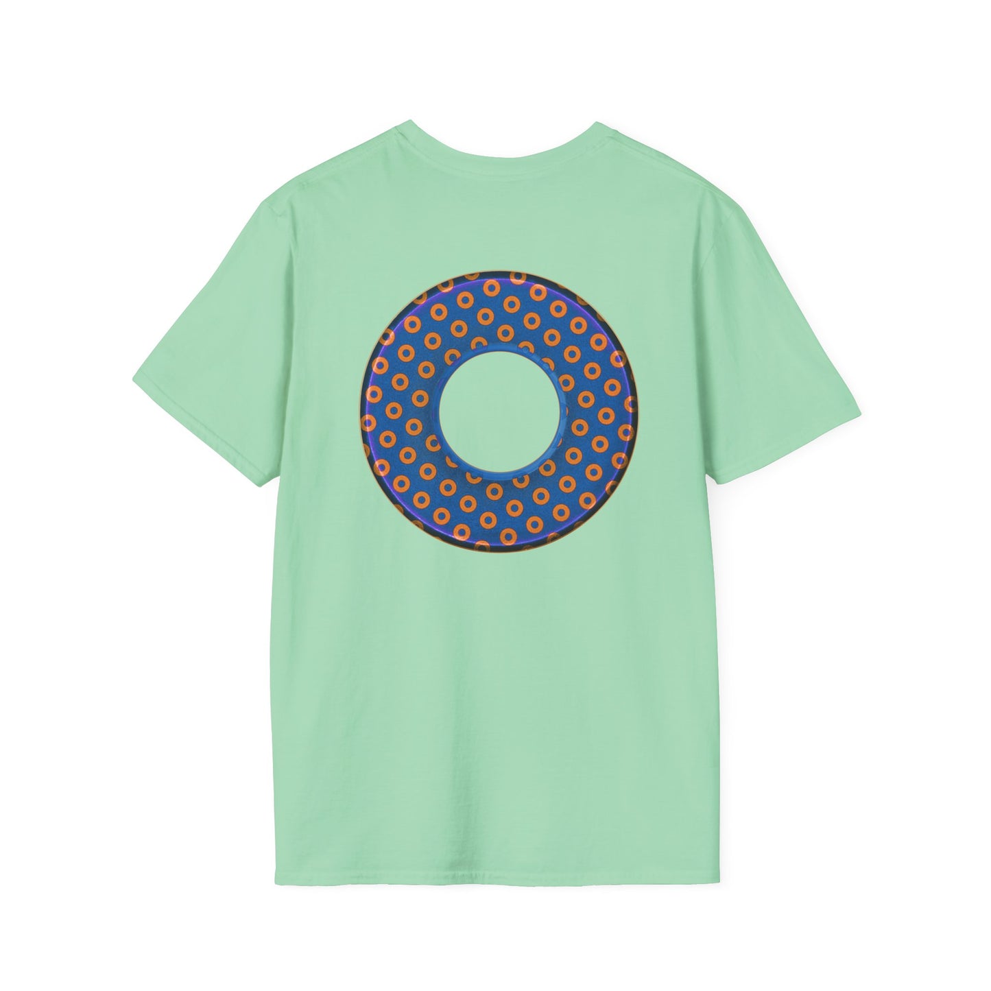 Plain Donuts/Unisex Soft-Style - "Plain Electric Paradoxical Donuts" - orange/blue donuts
