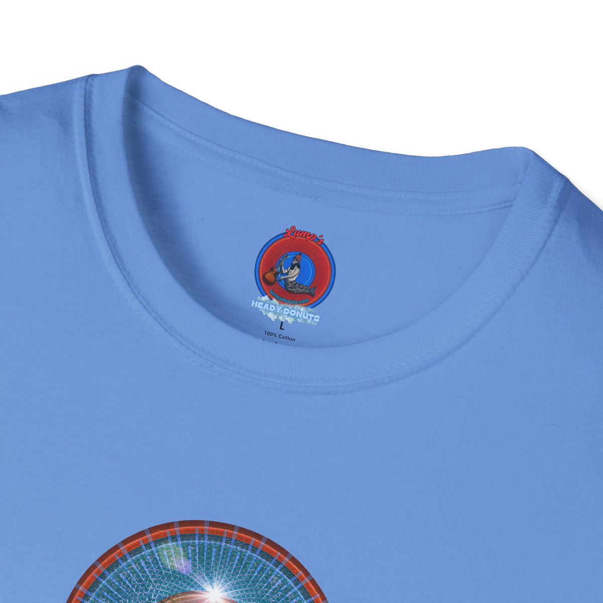 Classic Donut Tee - Unisex Soft-Style - "Donuts: Conjurers of Awesome" - series 1.0  - variant 1 - blue donut