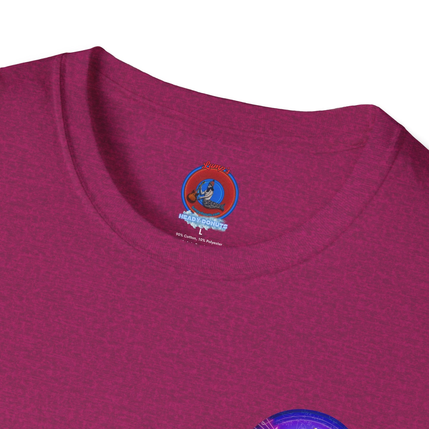 Classic Donut Tee - Unisex Soft-Style - "The Quite Profound Donut" - series 1.0  - blue/purple/magenta donut