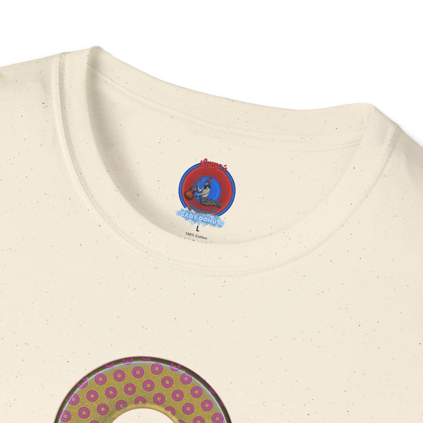 Plain Donuts/Unisex Soft-Style - "Plain Electric Paradoxical Donuts" - gold/pink donuts
