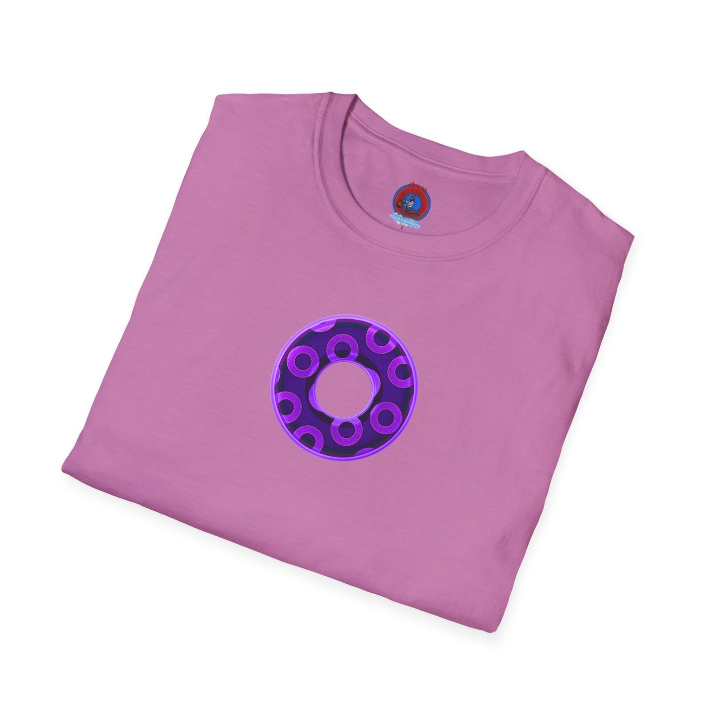 Plain Donuts/Unisex Soft-Style - "Plain Rustic Paradoxical Donuts" - light purple/dark purple donuts