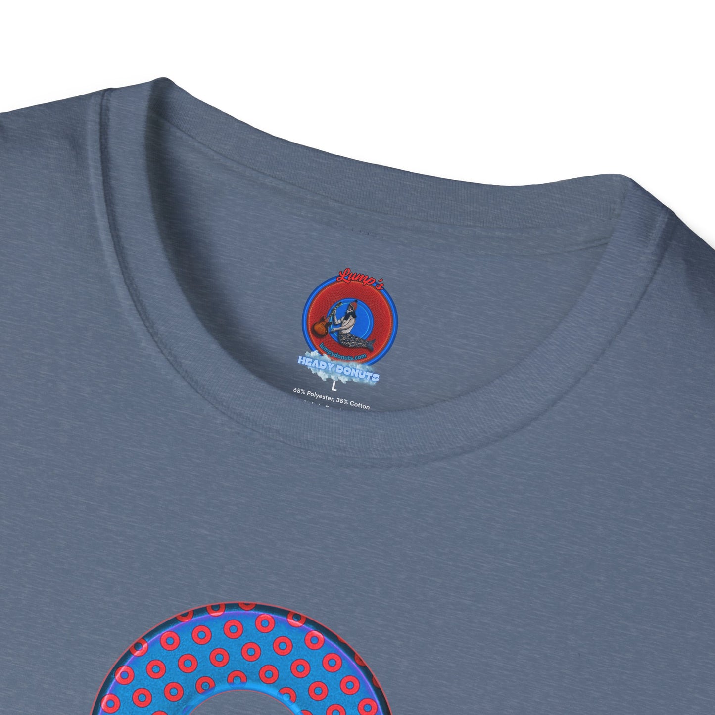 Plain Donuts/Unisex Soft-Style - "Plain Electric Paradoxical Donuts" - royal blue/red donuts