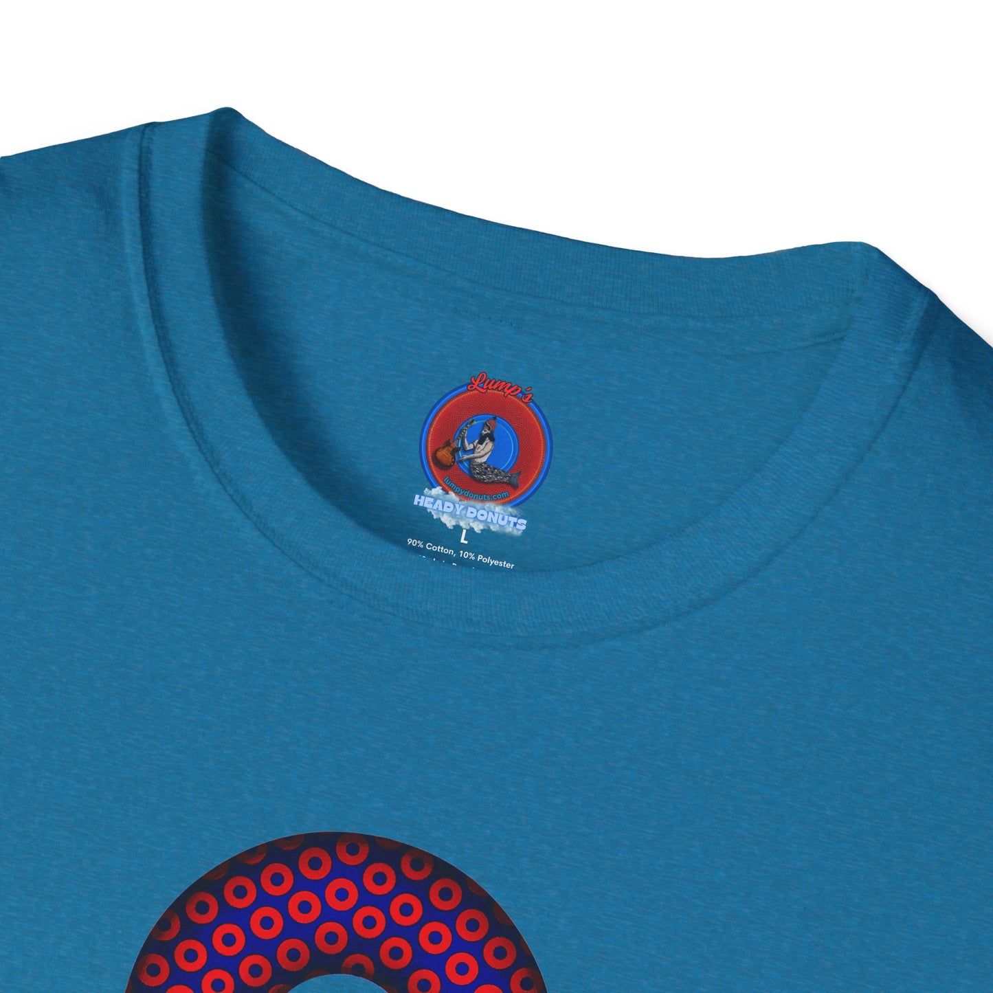 Plain Donuts/Unisex Soft-Style - "Plain Paradoxical Grided Donuts" - red/blue donuts