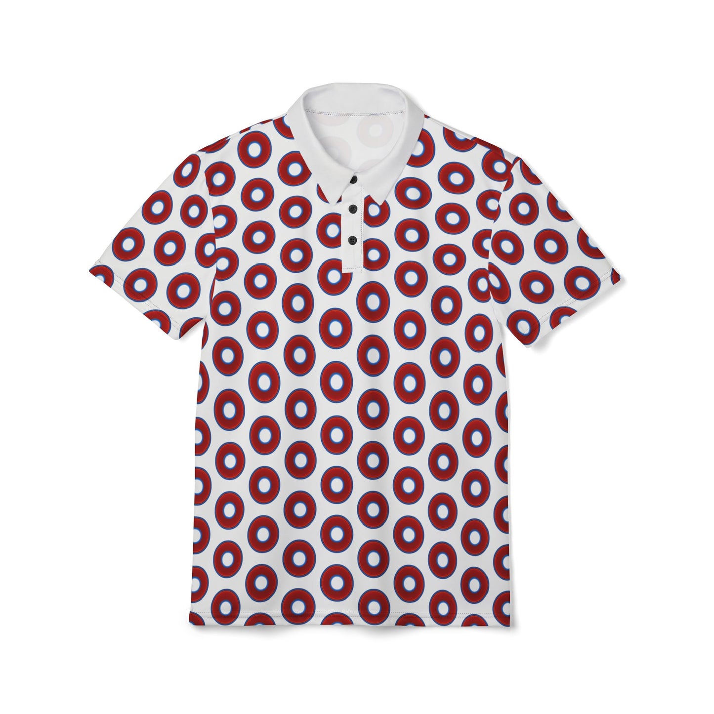 AOP Donut Polo - vivid donut print w/white background [unisex]