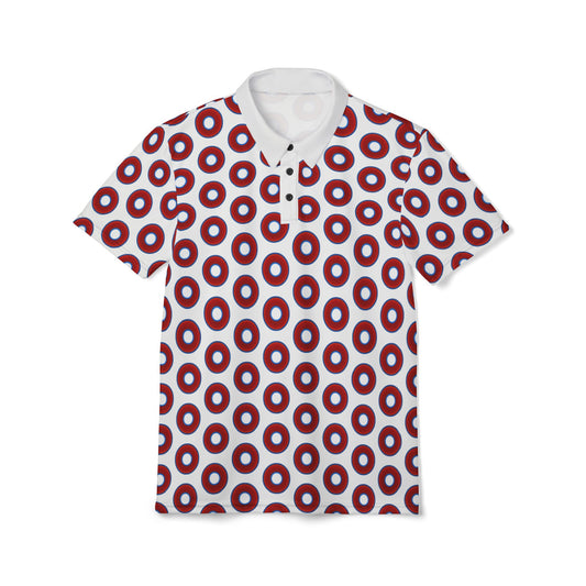 AOP Donut Polo - vivid donut print w/white background [unisex]