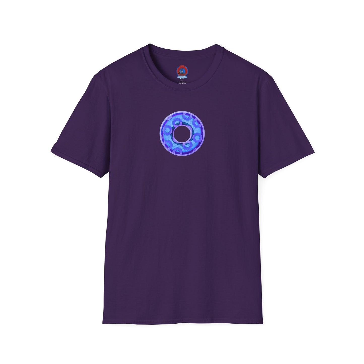 Plain Donuts/Unisex Soft-Style - "Plain Rustic Paradoxical Donuts" - light blue/purple donuts