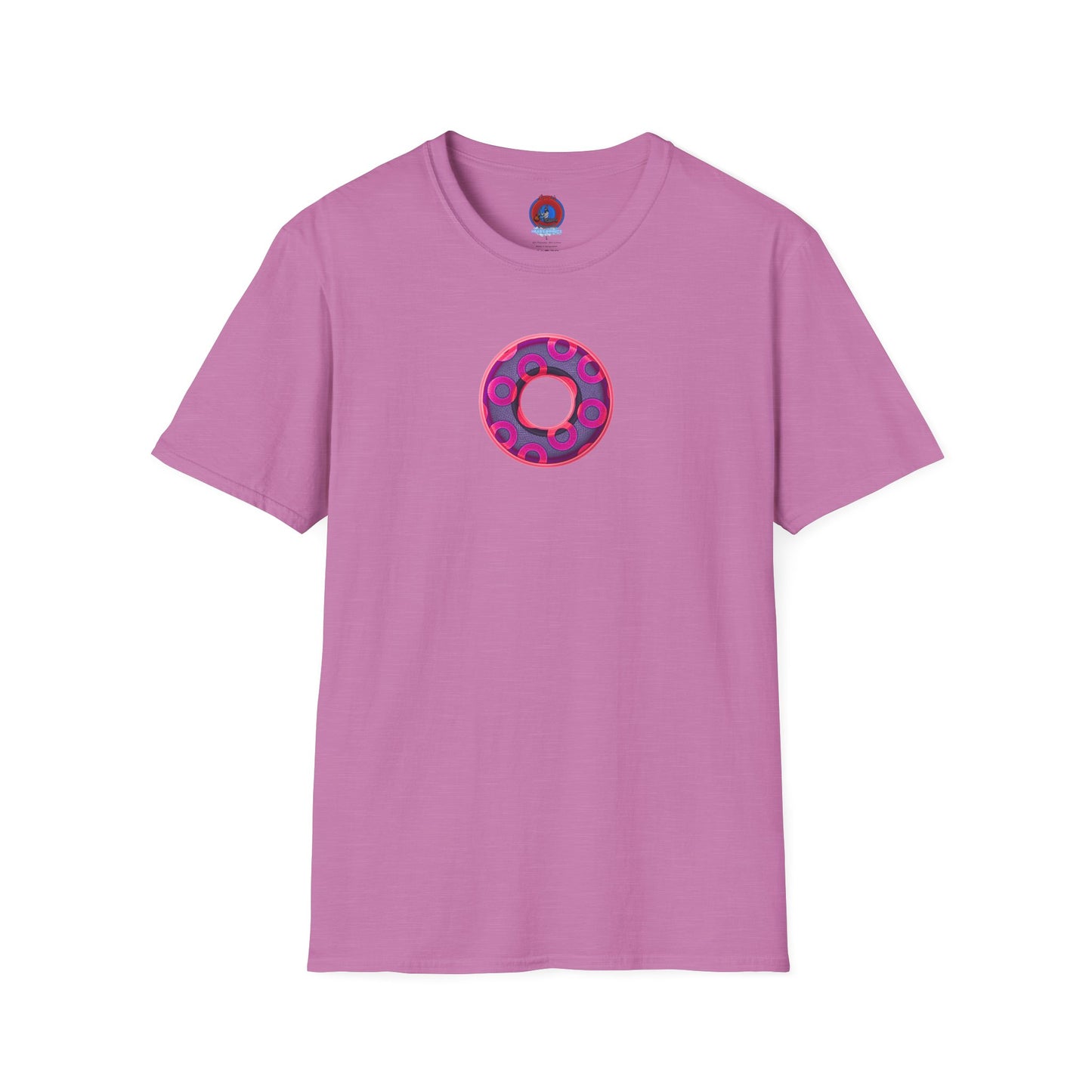 Plain Donuts/Unisex Soft-Style - "Plain Rustic Paradoxical Donuts" - magenta/dark purple donuts