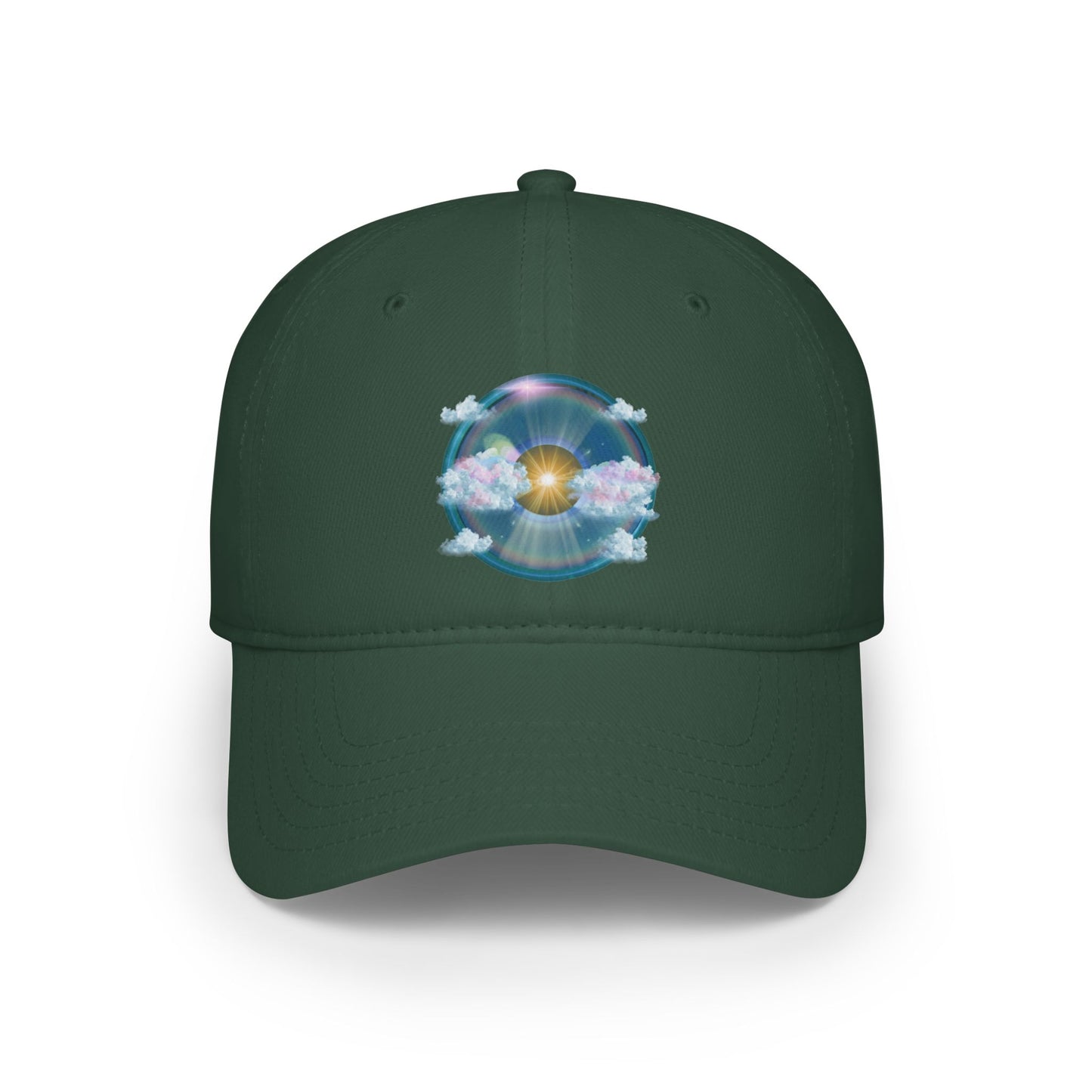 Lumpy Donut Baseball Cap - "The Divided Donut" - variant 2 - sky donut w/ [*charitable donut]