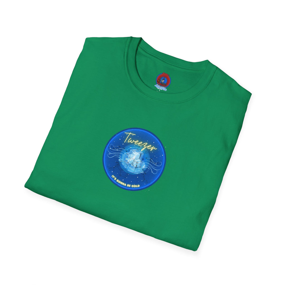 Classic Donut Tee - Unisex Soft-Style - "The Donut Reprised" - vivid blue donut