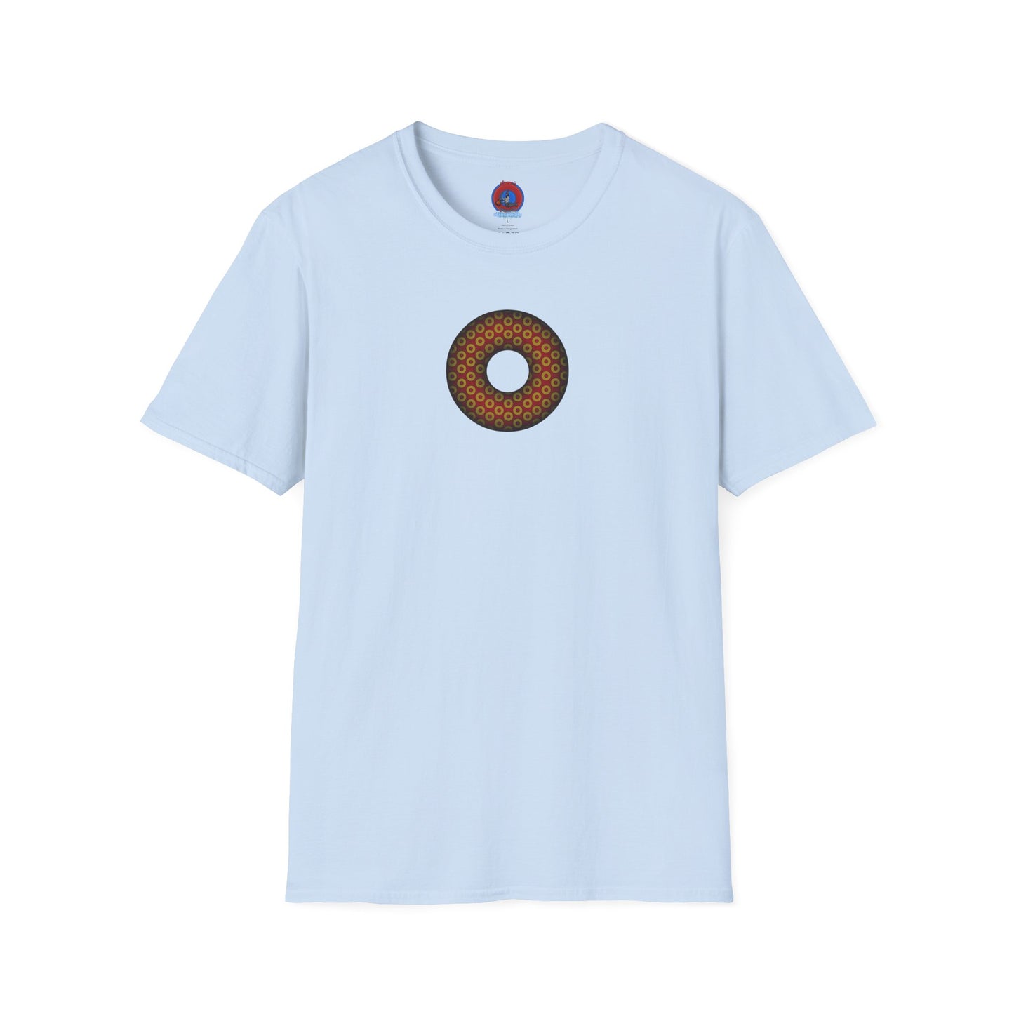Plain Donuts/Unisex Soft-Style - "Plain Paradoxical Grided Donuts" - gold/burgundy donuts
