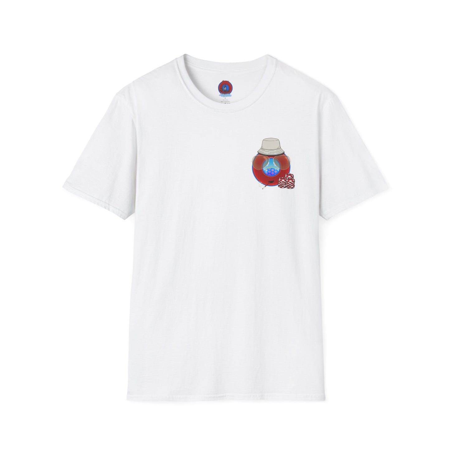 Classic Donut Tee - Unisex Soft-Style - "Gonzo Donut - Fear and Loathing in Gamehendge" - vivid red donut