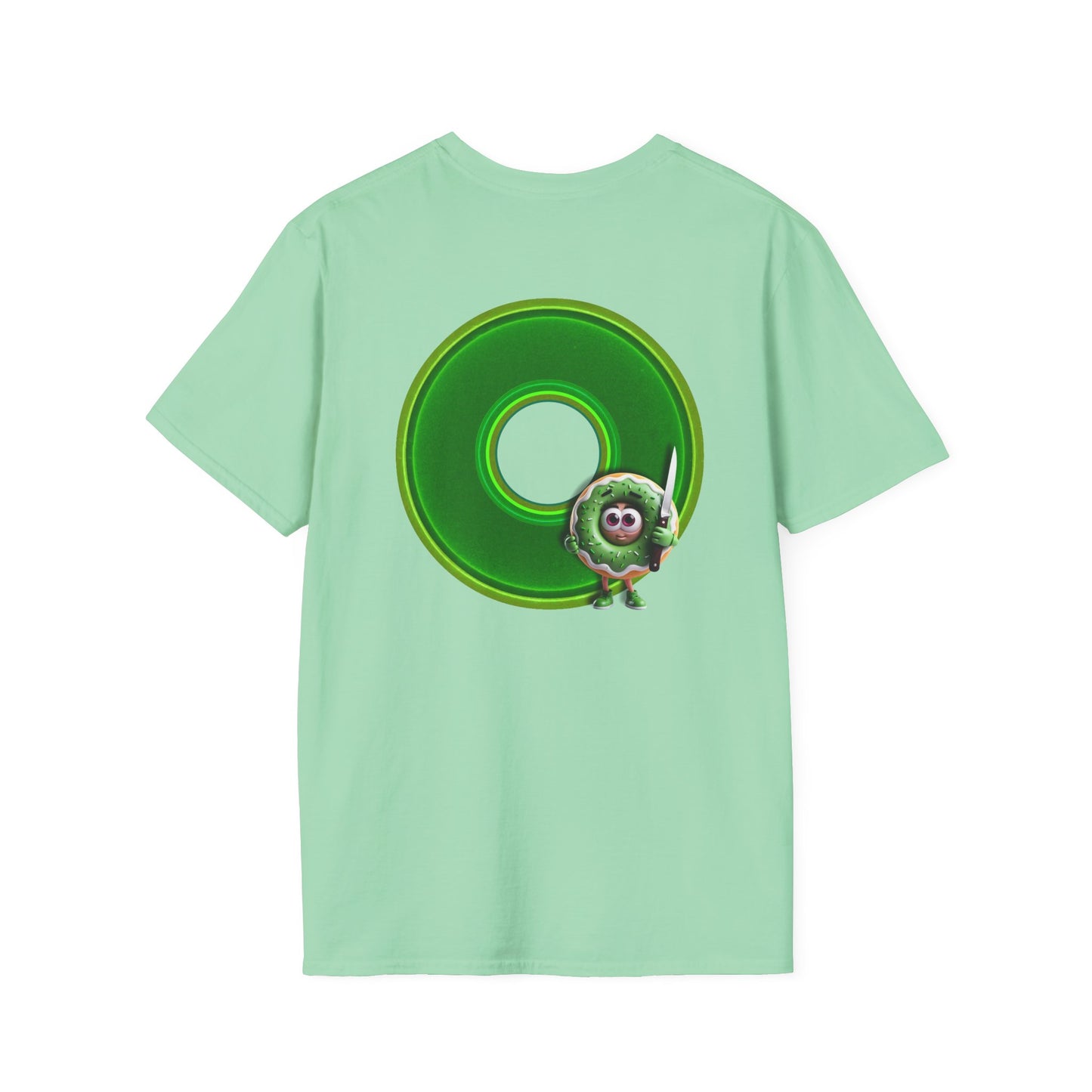 Classic Donut Tee - Unisex Soft-Style - "My Friend the Donut " - series 1.0  - variant 4 - green donut