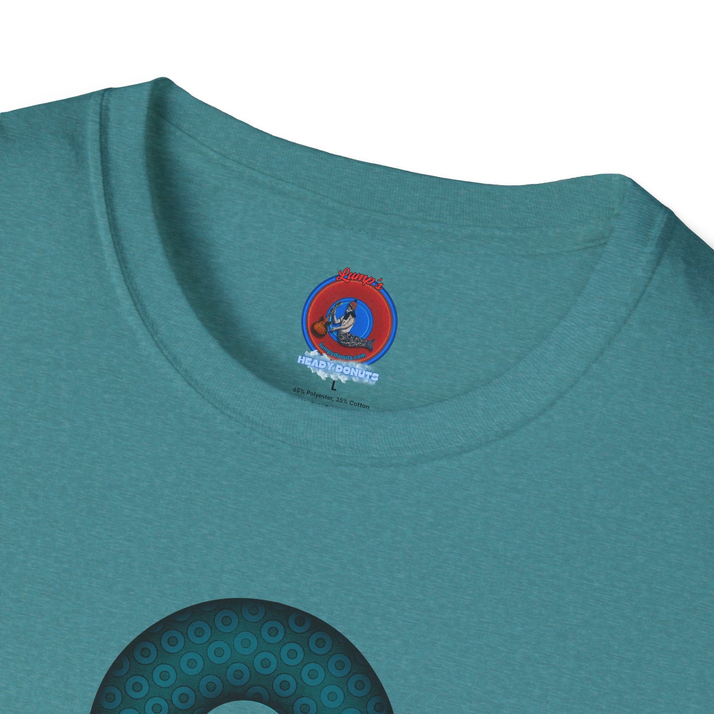 Plain Donuts/Unisex Soft-Style - "Plain Paradoxical Grided Donuts" - dark teal/dark teal donuts