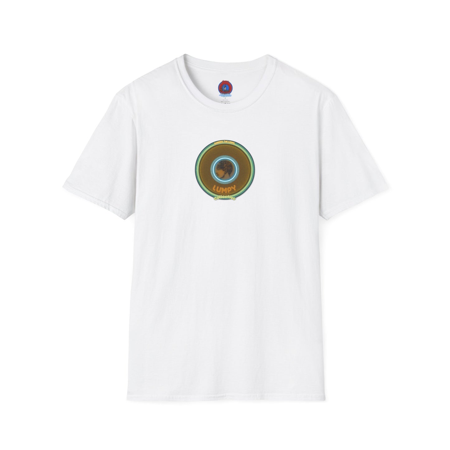 Classic Donut Tee - Unisex Soft-Style - "Lumpy Collective Donut" - bronze/green lumpy donut - variant 5