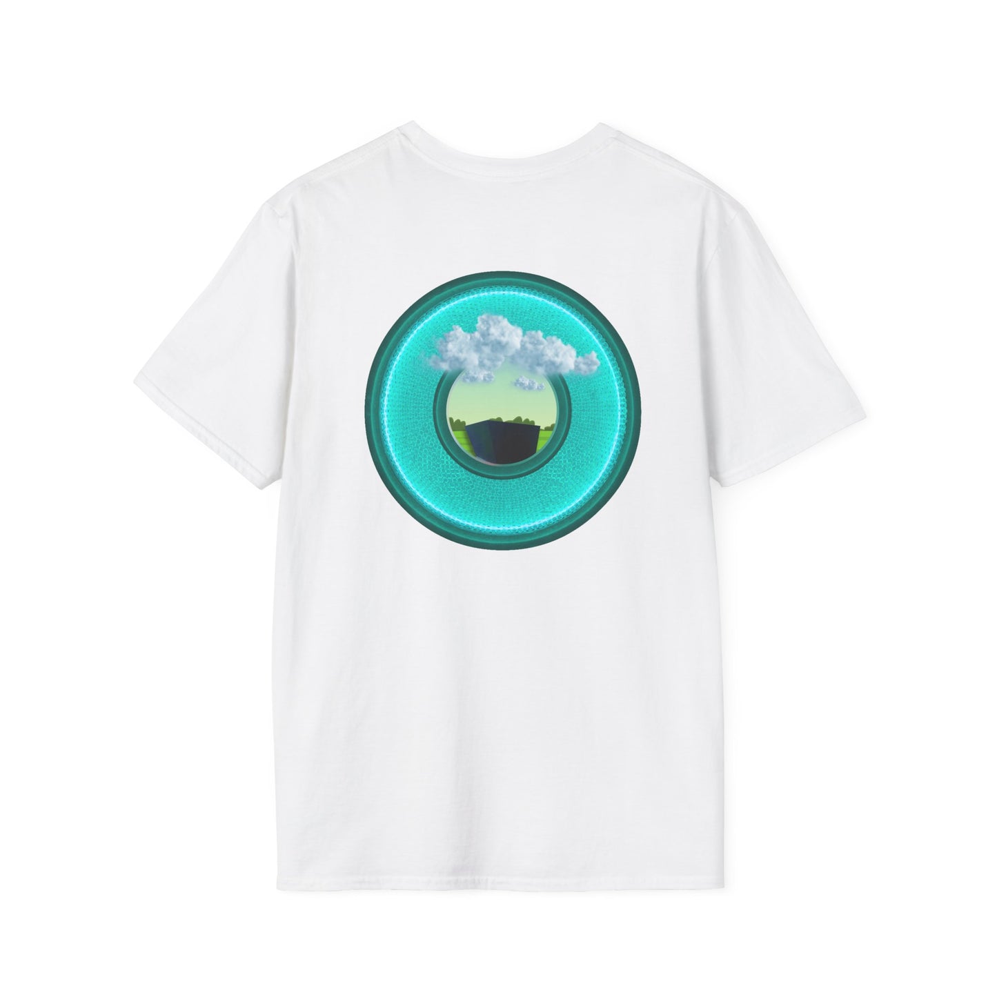 Classic Donut Tee - Unisex Soft-Style - "Got Rhombus?" - series 1.0  - variant 1 - turquoise/teal donut