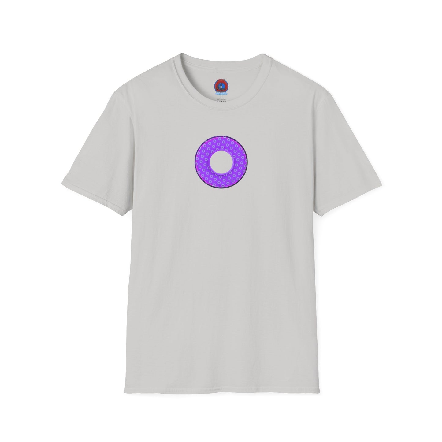 Plain Donuts/Unisex Soft-Style - "Plain Electric Paradoxical Donuts" - bright purple/light purple donuts