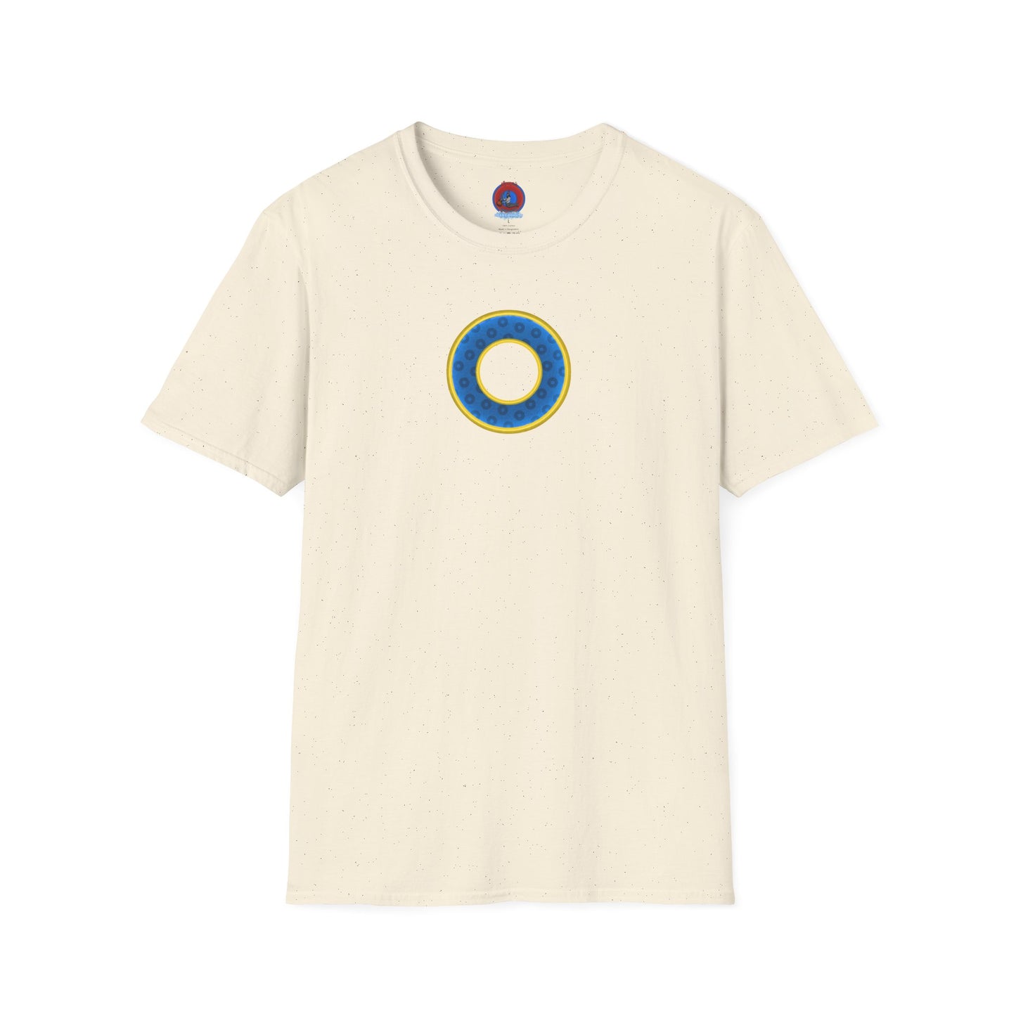 Plain Donuts/Unisex Soft-Style - "Plain Wide Mouthed Paradoxical Donuts" - blue/yellow donuts