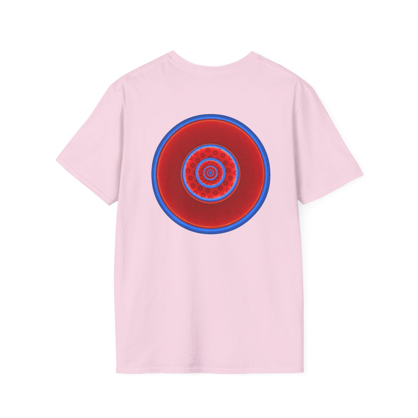 Classic Donut Tee - Unisex Soft-Style - "Spinning in Circles" - vivid paradox donut pattern