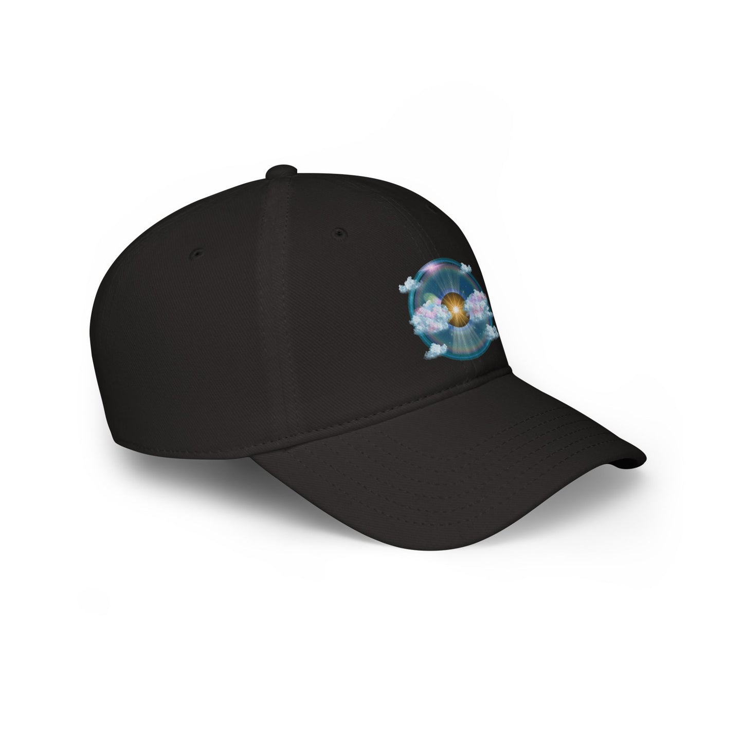 Lumpy Donut Baseball Cap - "The Divided Donut" - variant 2 - sky donut w/ [*charitable donut]